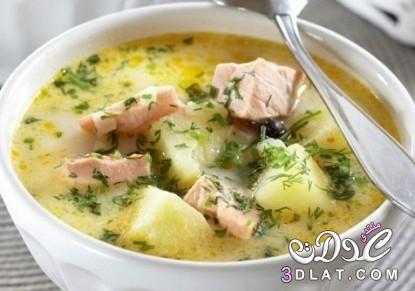 حساء السمك بالكراث,طريقة تحضير حساء السمك بالكراث,حساء السمك بالكراث2024