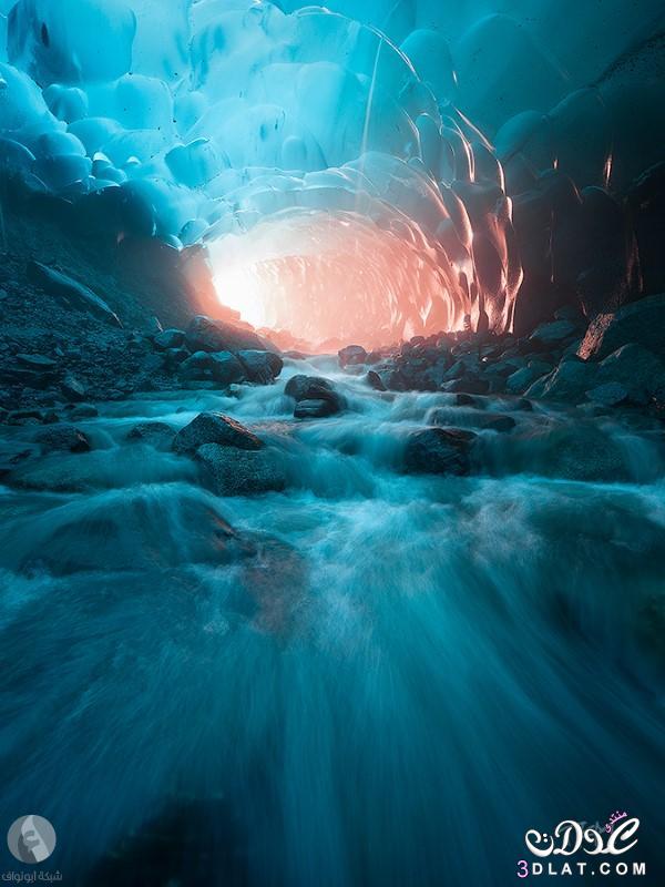 صور طبيعيه لكهف جليدي ,أجمل المناظر الطبيعيه الساحره 2024
