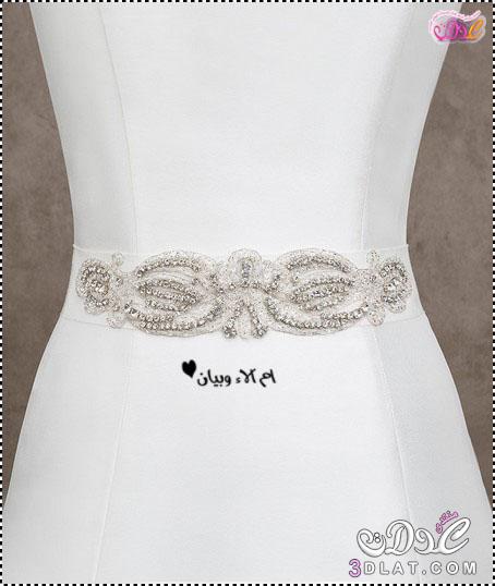 احزمة لفستان العروس من الالماس من pronovias barcelona,اجمل الاحزمة واكسسوارات فستان ا