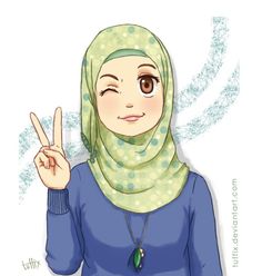 صور جميلة للانمي بالحجاب . بنات انمي بالزي الاسلامي