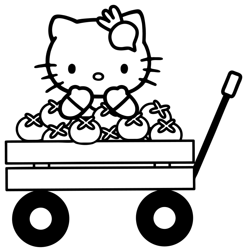 رسومات hello kitty للتلوين, اجمل رسومات hello kitty للتلوين, رسومات هيلو كيتى للتلوين حصريا