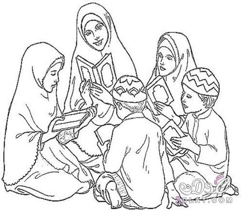 رسومات للتلوين معبرة.صور اسلامية للتلوين