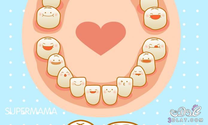 ترتيب ظهور أسنان طفلك و العناية بها اعملي شير :
