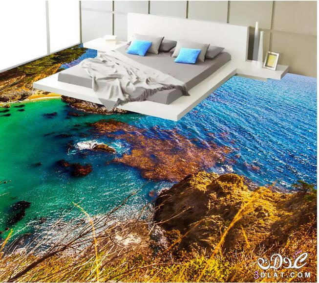 أرضيات 3dلغرفة النوم 2024، لمحبي البحر أرضيات ثلاثية الأبعاد روووعةة2024