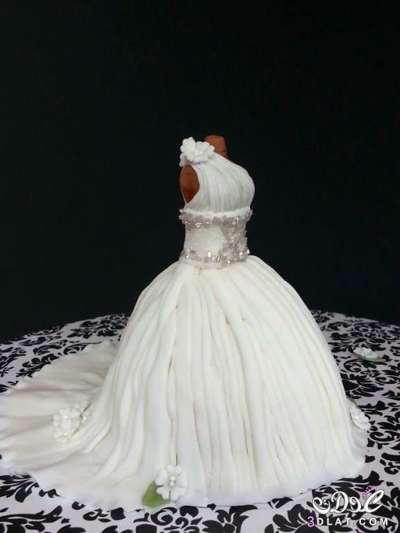 كيكة زفافك على شكل فستانك,كيكات زفاف بتصميمات مميزة جديدة 2024
