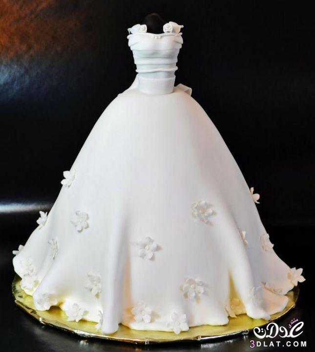 كيكة زفافك على شكل فستانك,كيكات زفاف بتصميمات مميزة جديدة 2024