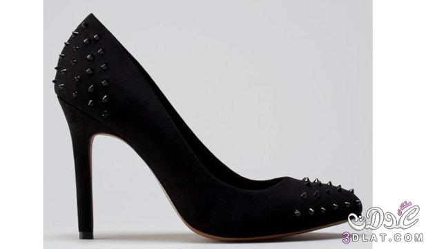 احذية سوداء بكعب 2024 ،احذية سوداء مختلفة وشيك