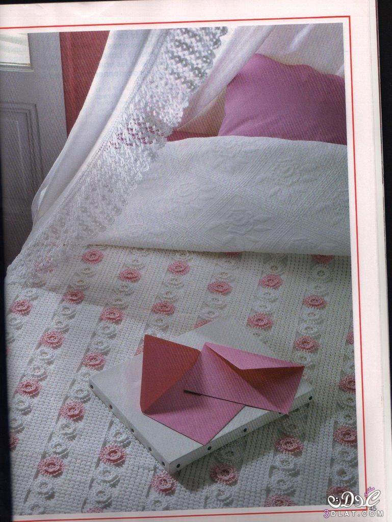 بالصور اجمل مفارش السرير الكروشية,مفارش سرير كروشية تجنن