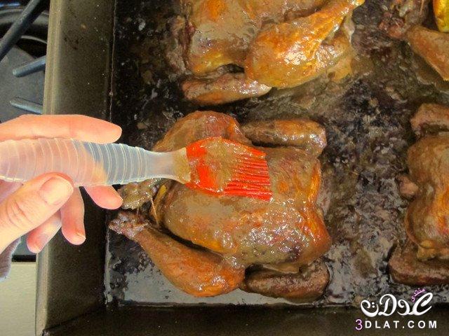 الدجاج المشوي بالبرتقال بالصور,طريقة تحضير الدجاج المشوي بالبرتقال ,كيفية عمل الدجاج