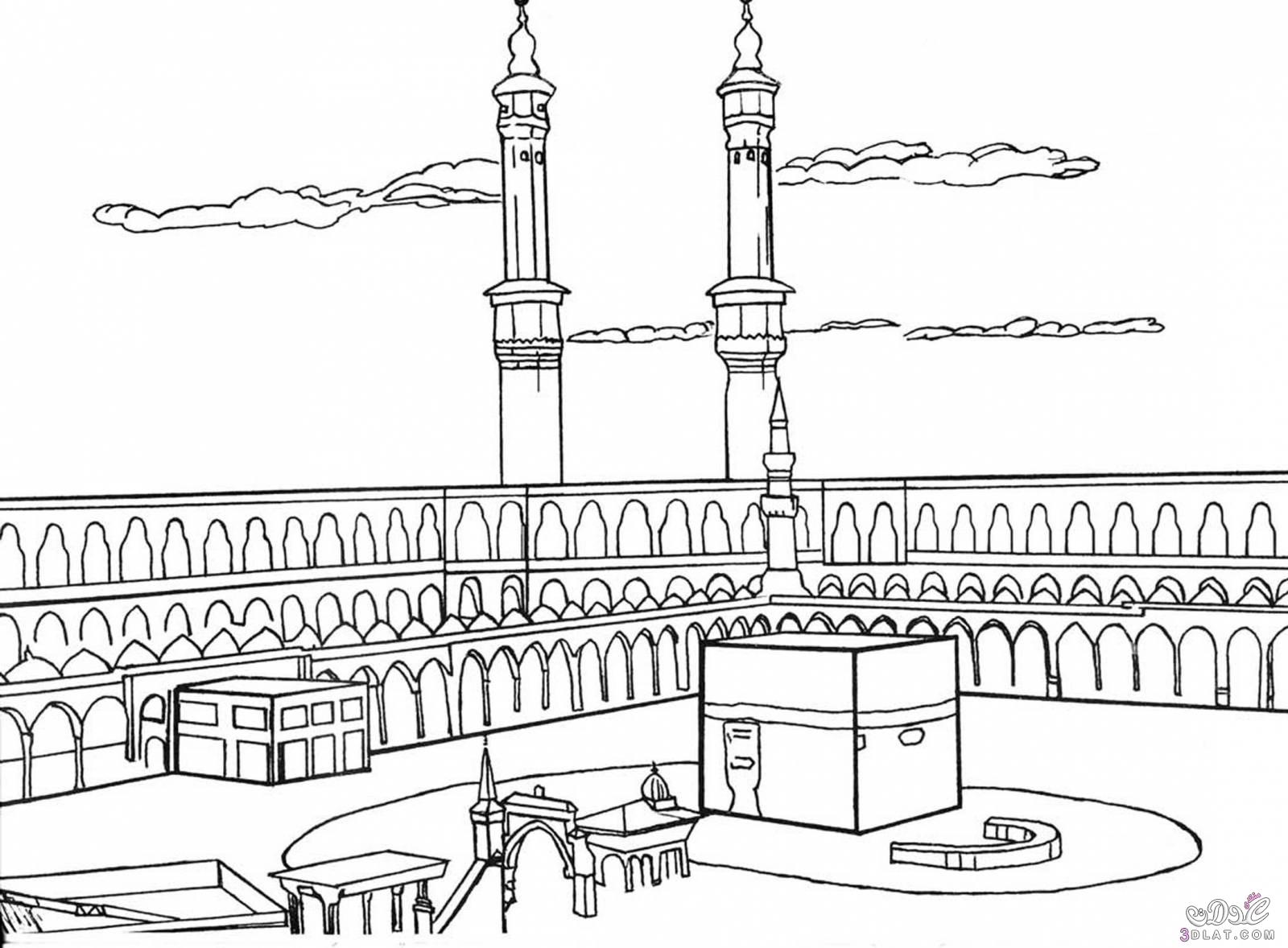 رسومات تلوين مساجد جميله 2024 تلوين مساجد للاطفال 2024 مساجد للتلوين لاطفالك