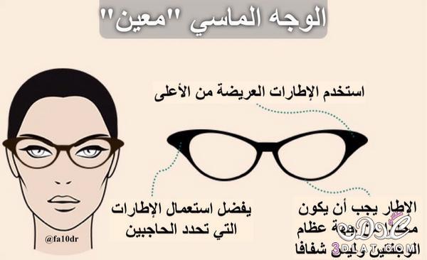 كيف تختاري نظارتك الطبيه,اختاري نظرتك علي حسب وجهك,كيفية اقتناء نظارة تناسبك وتلائمك