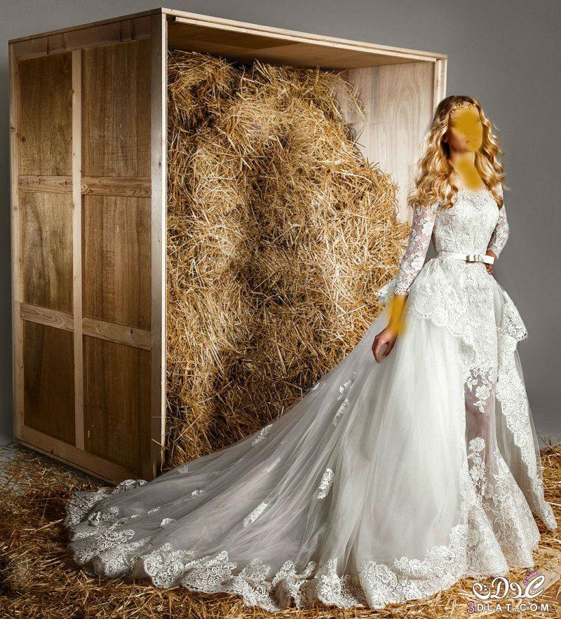 الفستان  : زفاف الناعم مع الحزام الملفت