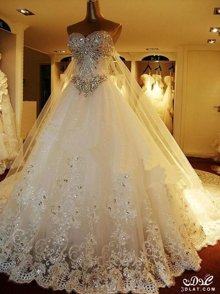فساتين زفاف من تجميعى فاخرة2024 اجمل الفساتين المطرزة 2024
