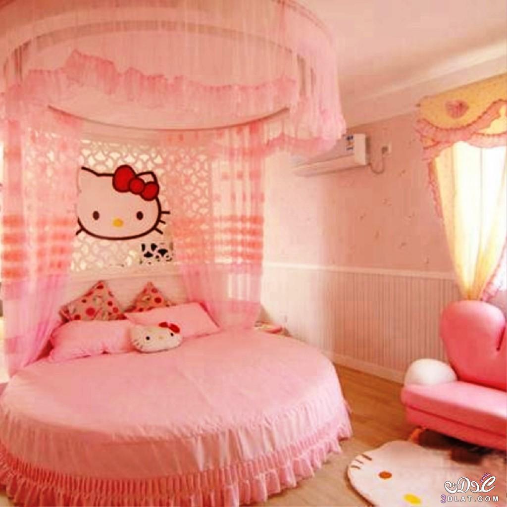 أرق غرف اطفال Hello Kitty  , اروع غرف اطفال هالو كيتي بموديلات 2024 الحديثة الرائعه