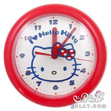 ساعة حائط Hello Kitty لغرف الاطفال , لكل البنوتات الجميلات اجمل ساعة حائط هالو كيتي