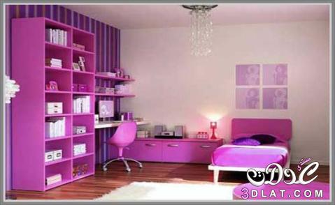 غرف بنات باللون الوردي 2024 غرف بنات جميلة بألوان زاهية 2024