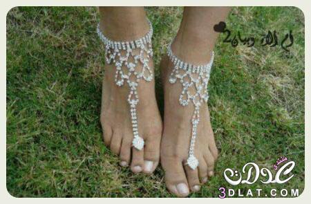 اكسسوارات رائعة لقدمي العروسة,اجمل الاكسسوارات لاقدام العروس ل2024,زيني ارجلك بهذه ال