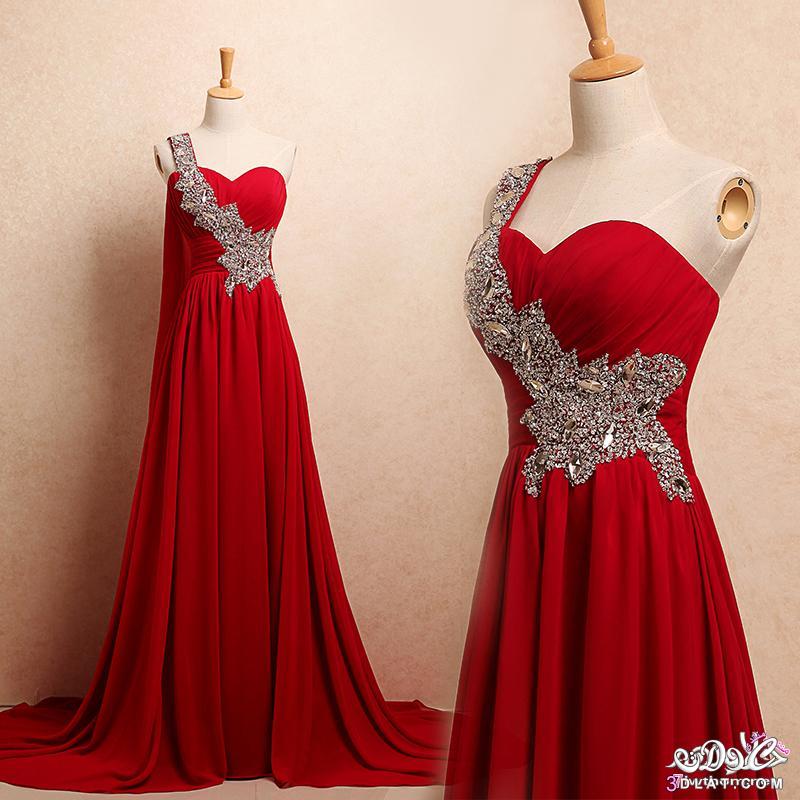تشكيلة فساتين سهرة, فستان افراح ملون , فساتين حمرا لزفاف
