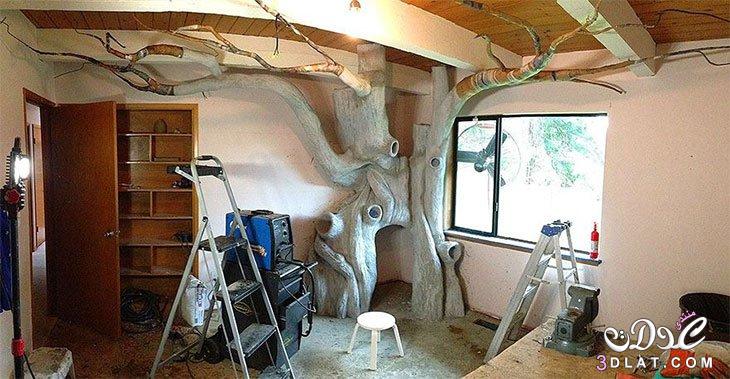 أب يبني شجرة داخل غرفة نوم إبنته !!