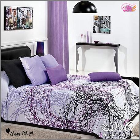 رد: مفارش اسرة باللون الموف لموسم 2024,لمحبات اللون البنفسجي مفارش سرير رائعة