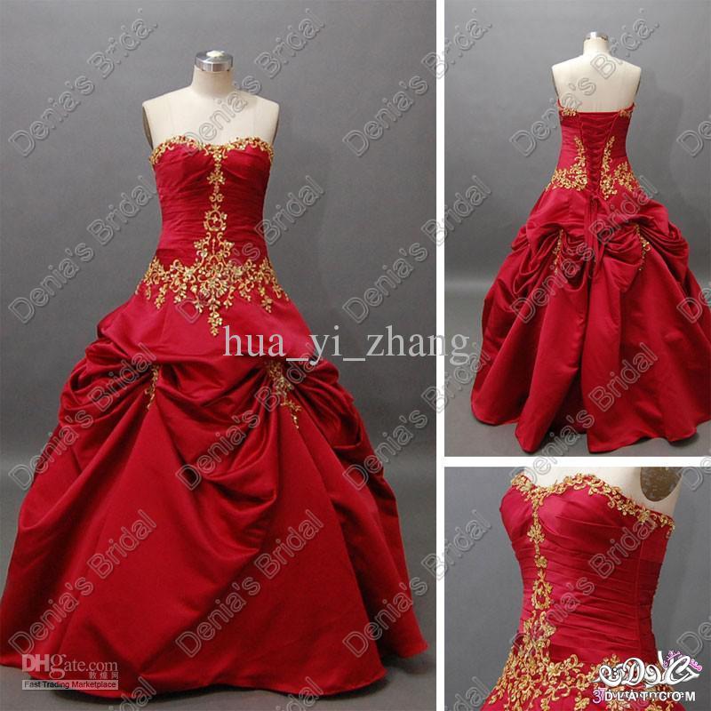 تشكيلة فساتين سهرة, فستان افراح ملون , فساتين حمرا لزفاف