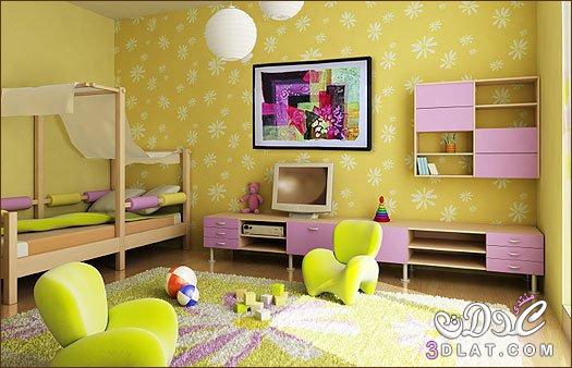 ديكورات غرف اطفال ديكورات هادئة بالوان جذابة غرف نوم 2024
