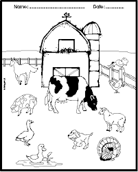 رسومات حيوانات الحديقه مع حيوانات المزرعه للتلويين