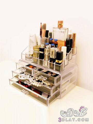صندوق تخزينى لترتيب ادوات التجميل.صندوق تخزينى لوضع مستحضرات التجميل بطريقة مرتبة