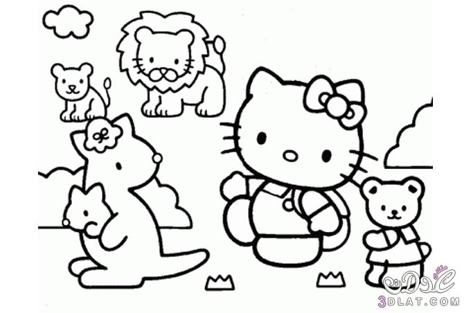 رد: هيلو كيتى للتلوين,رسومات سهلة التلوين للأطفال,صور رسومات هيلو كيتى Hello kitty,رسومات للتلوين للأطفال ممتعة