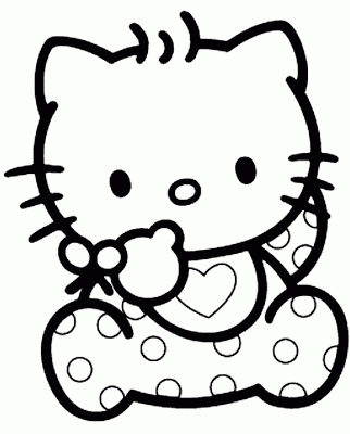 هيلو كيتى للتلوين,رسومات سهلة التلوين للأطفال,صور رسومات هيلو كيتى Hello kitty,رسومات للتلوين للأطفال ممتعة