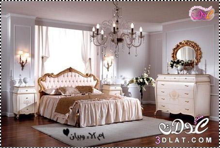 غرف نوم رائعة باللون الابيض لموسم 2024,اجمل غرف النوم للعروس باللون الابيض